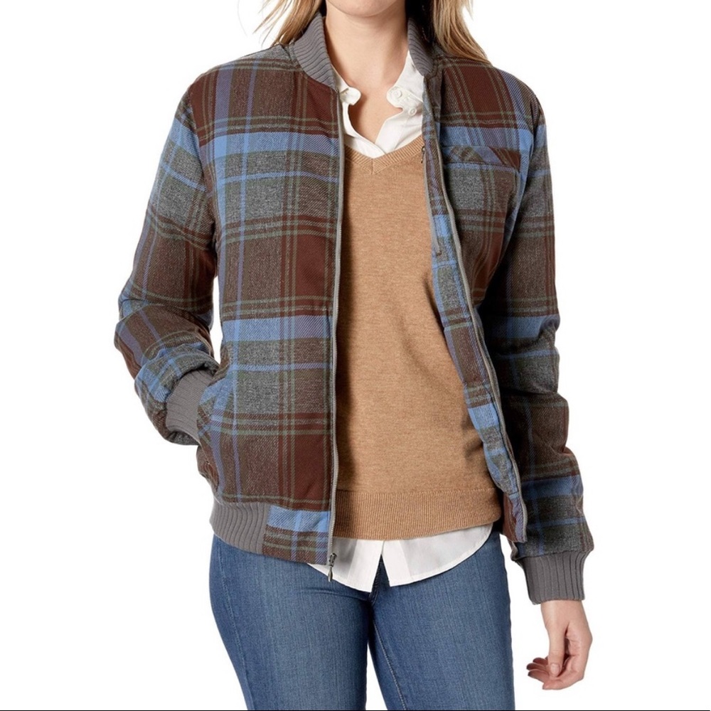 PrAna Plaid Bomber Jacket